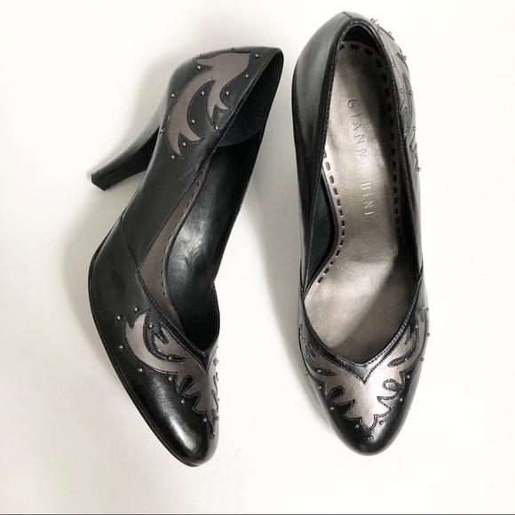 Gianni Bini Shoes - Gianni Bini Varick black leather heel
